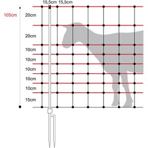 Produktbild für Weidezaunnetz Horizont horinetz high energy 14593, Schafnetz