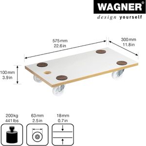 Produktbild für Möbelroller Wagner-System MM1319, Kunststoffrollen