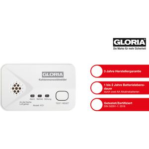 Produktbild für CO-Melder Gloria KO1, mit Batterie