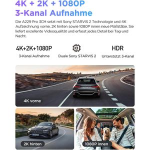Produktbild für Dashcam VIOFO A229 Pro 3CH, Auto