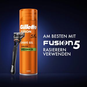 Produktbild für Rasiergel Gillette Fusion Sensitive, feuchtigkeitsspendend