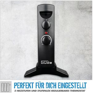 Produktbild für Konvektorheizung Güde GKH 1200 Mica, schwarz