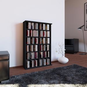 Produktbild für CD-Regal VCM Ronul, 50441, schwarz