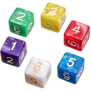 Würfel Philos 7720, pearl, bunt