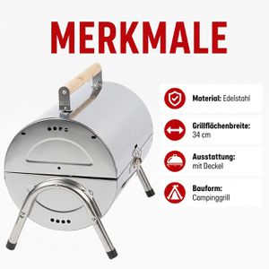Produktbild für Holzkohlegrill Böttcher-AG 60008, Picknick Grill