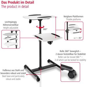 Produktbild für Projektionstisch Hama Beamertisch 77510