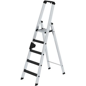 Stehleiter MUNK 41625, nivello-Leiterfüße, mit Plattform