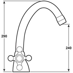 Produktbild für Küchenarmatur Cornat Nostalgie 297, chrom