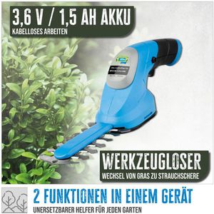Produktbild für Grasschere Güde GPS 3,6V-1.5 LI-ION, 95506, Akku