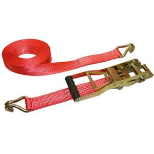 Produktbild für Spanngurt Kerbl 37174, rot, mit Haken &amp; Ratsche