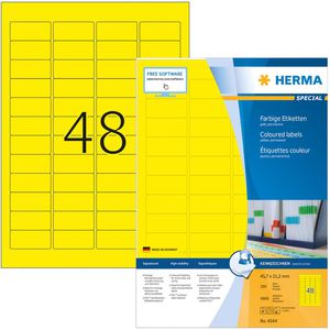 Universaletiketten Herma 4544, Special, gelb