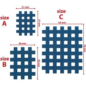 Produktbild für Gittertape Alpidex Typ A, B, C, mit Pinzette, 102 Strips
