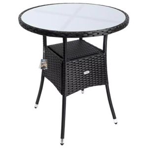 Bistrotisch CASARIA 105691, schwarz, UV-beständig, rund