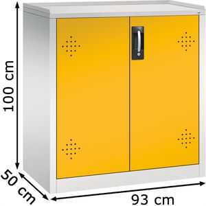 Produktbild für Umweltschrank CP-Möbel 8821-315, lichtgrau / gelb