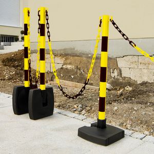 Produktbild für Absperrpfosten Moravia GUARDA Flex, schwarz/gelb, Kunststoff