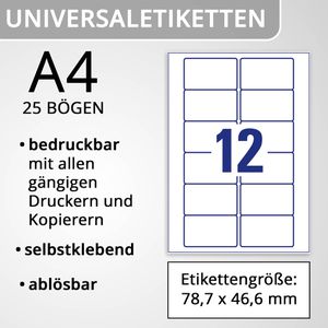 Produktbild für Universaletiketten Zweckform L4742REV-25, weiß