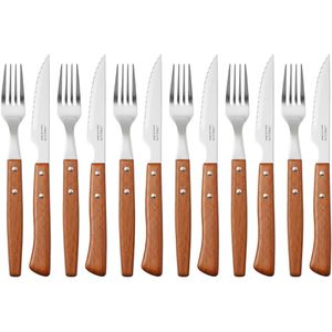 Steakbesteck Arcos Wood 377700, in Geschenkbox, 12-teilig