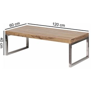 Produktbild für Couchtisch Wohnling Guna, WL1.458, aus Massivholz, akazie