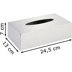 Produktbild für Taschentuchbox Axentia 116941, aus Edelstahl