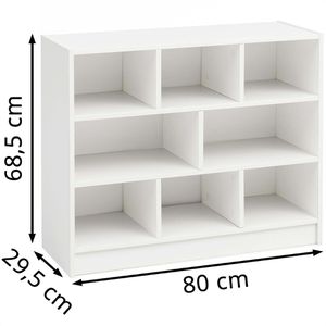 Produktbild für Bücherregal Wohnling WL5.819, weiß