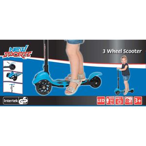 Produktbild für Scooter New-Sports 120, mit 3 Rollen, Kunststoff, blau