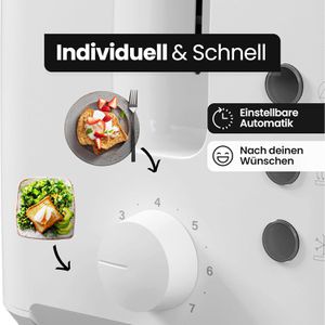 Produktbild für Toaster Clatronic TA 3801, mit 7 Röststufen &amp; Auftaufunktion