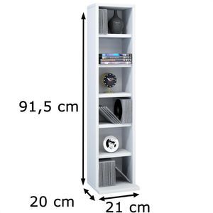 Produktbild für CD-Regal VCM Elementa, 12067, weiß