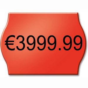 Preisetiketten METO 9506157, rot, 22 x 12 mm