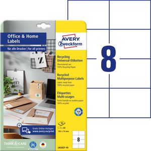 Universaletiketten Zweckform LR3427-10 Recycling