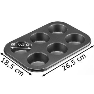 Produktbild für Backform Westmark Back Meister, für 6 Muffins, aus Stahl
