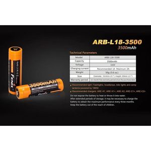 Produktbild für Akku Fenix ARB-L18-3500, 3,6 V, 3500 mAh