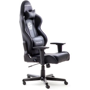 DXRACER Gaming-Stuhl FC BAYERN EDITION, schwarz / weiß, Kunstleder, Kopfstütze, bis 90 kg