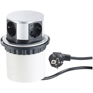 Produktbild für Einbausteckdose Böttcher-AG mit 1,5 m Kabel, versenkbar