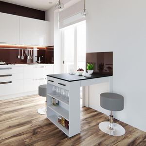 Produktbild für Esstisch Vicco Repose, 32902, anthrazit / weiß