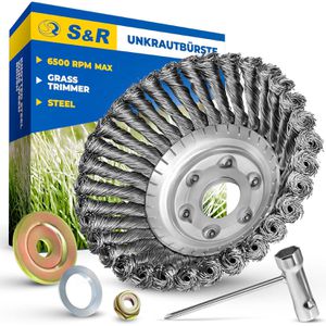 Drahtbürste S&R 135.150.100, Unkrautbürste, Set