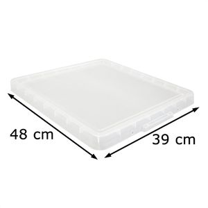 Produktbild für Deckel-Aufbewahrungsbox Really-Useful-Box transparent