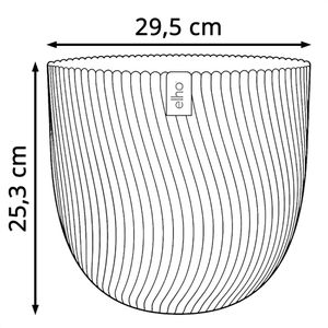 Produktbild für Übertopf elho Sereh rund, anthrazit, Ø 30 x 25 cm