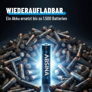 Produktbild für Akku Absina 1,2 V, 1050 mAh