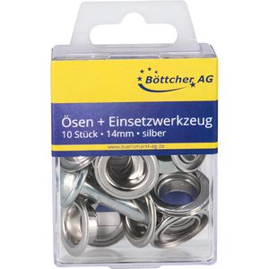 Produktbild für Ösen Böttcher-AG mit Scheiben und Einsetzwerkzeug