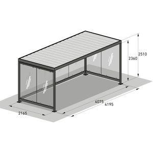 Produktbild für Personenunterstand WSM Köln K4 b/b, anthrazit, aus Metall