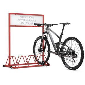 Produktbild für Fahrradständer WSM EW 7004, mit Werbefläche, freistehend