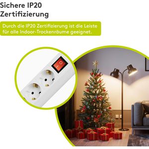 Produktbild für Steckdosenleiste Goobay 38845, mit 5m Kabel