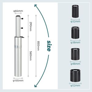 Produktbild für Bodenhülse Sekey US19, silber, Ø 32 - 52 mm