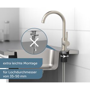 Produktbild für Küchenarmatur Schütte Cornwall, Edelstahl