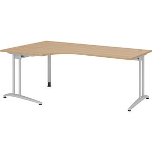 Schreibtisch Hammerbacher B-Serie, eiche / silber