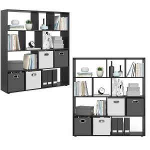 Produktbild für Bücherregal Vicco Pilar, schwarz