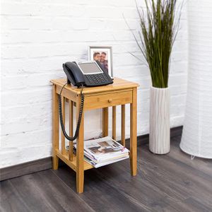 Produktbild für Beistelltisch Relaxdays 10019197, braun, aus Holz