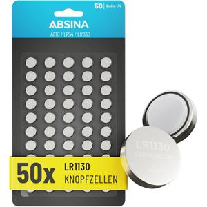 Knopfzelle Absina LR54 / LR1130 / AG10