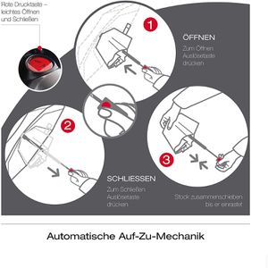 Produktbild für Regenschirm Knirps T.200 M Duomatic, red, sturmfest