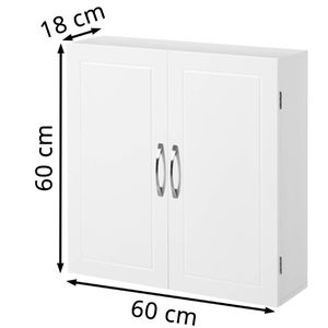 Produktbild für Bad-Hängeschrank Vasagle BBC320W01, matt weiß